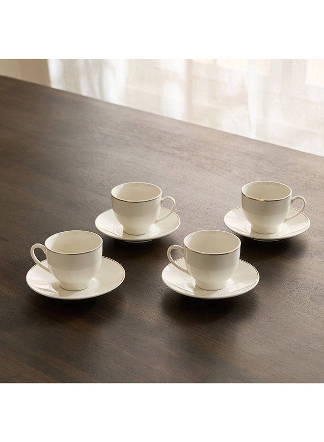 Home Box Layali Noor 8pc Cup Saucer Set for Elegant Dining - Image 1